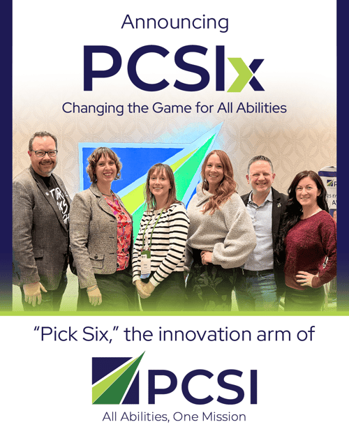 "Announcing PCSIx 'Pick Six,' the innovation arm of PCSI," with a group photo of Team PCSIx